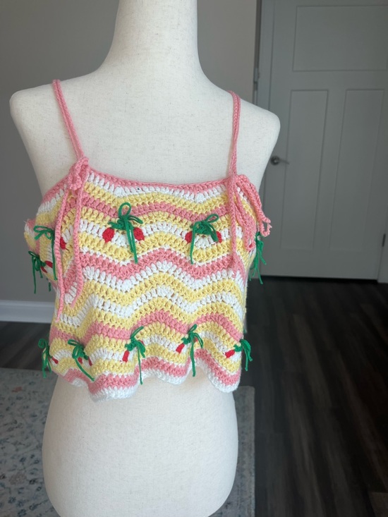 debut Tops - Women’s Summer Festival Crochet Crop Top